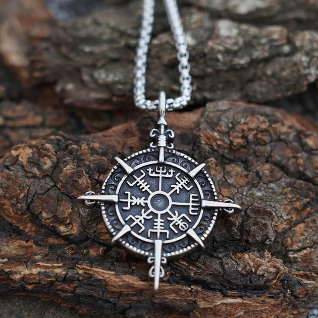 ★アメリカ軍＊空軍＊銀製＊ナビゲーターウィング章（実物） Mens_Norse_Viking_Compass_Paga