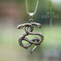 Load image into Gallery viewer, Love Heart Cobra Snake Pendant Necklace
