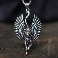 Load image into Gallery viewer, Egyptian Bastet Cat Goddess Pendant Necklace Stainless Steel
