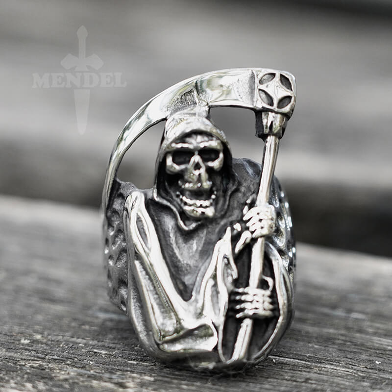 90s silver925 grim reaper 死神　リング Amazon.com: grim reaper Biker Ring silver 925 skull Death