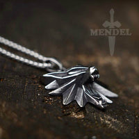 Load image into Gallery viewer, Viking Fenrir Wolf Head Pendant Necklace
