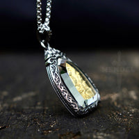 Load image into Gallery viewer, 18K Gold Plated Tibetan Buddha Buddhist Amulet Pendant Necklace  Edit alt text
