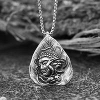 Load image into Gallery viewer, Mens Buddha Zen Buddhist Swastik Pendant Necklace
