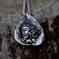 Load image into Gallery viewer, Mens Buddha Zen Buddhist Swastik Pendant Necklace
