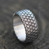 Load image into Gallery viewer, Mens Celtic Braided Ring Band Stainless Steel
