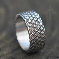 Load image into Gallery viewer, Mens Celtic Braided Ring Band Stainless Steel
