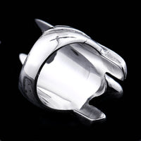 Load image into Gallery viewer, Mens Egyptian Gold Black Anubis Ring Stainless Steel
