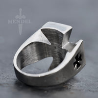 Load image into Gallery viewer, Mens German Iron Cross Ring Stainless Steel
