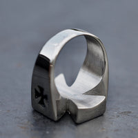 Load image into Gallery viewer, Mens German Iron Cross Ring Stainless Steel
