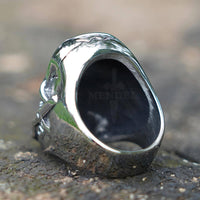 Load image into Gallery viewer, Mens Gothic Biker Mask Skull Ring
