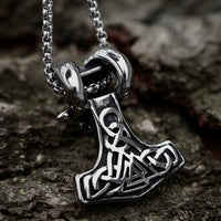 Load image into Gallery viewer, Mens Gothic Viking Biker Horned Ram Skull Valknut Pendant Necklace For Sale
