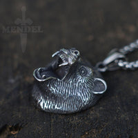 Load image into Gallery viewer, Grizzly Bear Head Pendant Necklace
