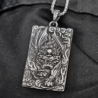 Load image into Gallery viewer, Mens Japanese Chinese Mythology Beast Kirin Amulet Pendant Necklace Stainless Steel
