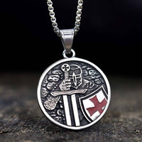 Load image into Gallery viewer, Knights Templar Crusader Pendant Necklace
