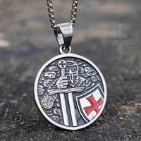 Load image into Gallery viewer, Knights Templar Crusader Pendant Necklace
