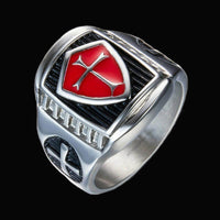 Load image into Gallery viewer, Mens Knights Templar Crusader Cross Ring
