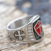 Load image into Gallery viewer, Mens Knights Templar Crusader Cross Ring
