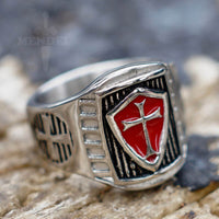 Load image into Gallery viewer, Mens Knights Templar Crusader Cross Ring
