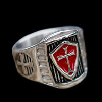 Load image into Gallery viewer, Mens Knights Templar Crusader Cross Ring
