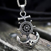 Load image into Gallery viewer, large heavy anchor pendant necklace stainless steel
