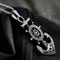 Load image into Gallery viewer, large heavy anchor pendant necklace stainless steel
