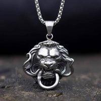 Load image into Gallery viewer, Mens Lion Head Pendant Necklace
