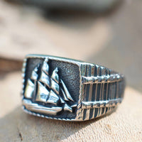 Load image into Gallery viewer, Mens Nautical Sailor Ship Stainless Steel
