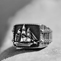 Load image into Gallery viewer, Mens Nautical Sailor Ship Stainless Steel
