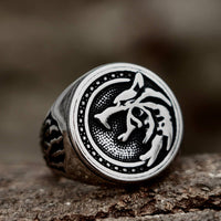 Load image into Gallery viewer, Mens Norse Viking Fenrir Wolf Head Ring For Men Sale Stainless Steel

