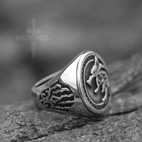 Load image into Gallery viewer, Mens Norse Viking Fenrir Wolf Head Ring For Men Sale Stainless Steel
