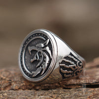 Load image into Gallery viewer, Mens Norse Viking Fenrir Wolf Head Ring For Men Sale Stainless Steel
