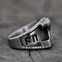 Load image into Gallery viewer, Mens Viking Thors Hammer Mjolnir Ring
