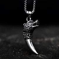 Load image into Gallery viewer, Norse Viking Wolf Tooth Pendant Necklace Stainless Steel
