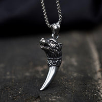 Load image into Gallery viewer, Norse Viking Wolf Tooth Pendant Necklace Stainless Steel
