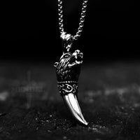 Load image into Gallery viewer, Norse Viking Wolf Tooth Pendant Necklace Stainless Steel
