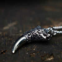 Load image into Gallery viewer, Norse Viking Wolf Tooth Pendant Necklace Stainless Steel
