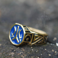 Load image into Gallery viewer, gold turkey kayi ertugrul signet ring
