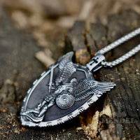 Load image into Gallery viewer, Mens Saint St Michael Medal Shield Pendant Necklace
