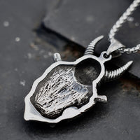 Load image into Gallery viewer, Viking Soldier Biker Skull Pendant Necklace
