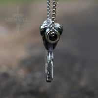 Load image into Gallery viewer, Mens Viking Mjölnir Raven Skull Pendant Necklace
