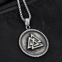 Load image into Gallery viewer, Viking Symbol Valknut Pendant Necklace
