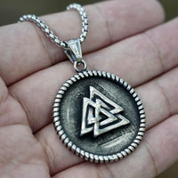 Load image into Gallery viewer, Viking Symbol Valknut Pendant Necklace
