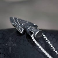 Load image into Gallery viewer, Viking Arrowhead Valknut Pendant Necklace
