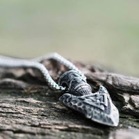 Load image into Gallery viewer, Viking Arrowhead Valknut Pendant Necklace
