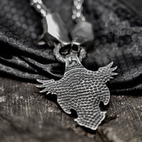 Load image into Gallery viewer, Viking Raven Wolf Pendant Necklace
